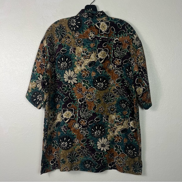Campia Pure Silk Multicolor button down shirt groovy island tropical men’s mediu - Picture 2 of 6